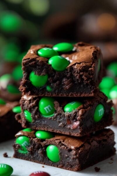 Green M&M Brownie
