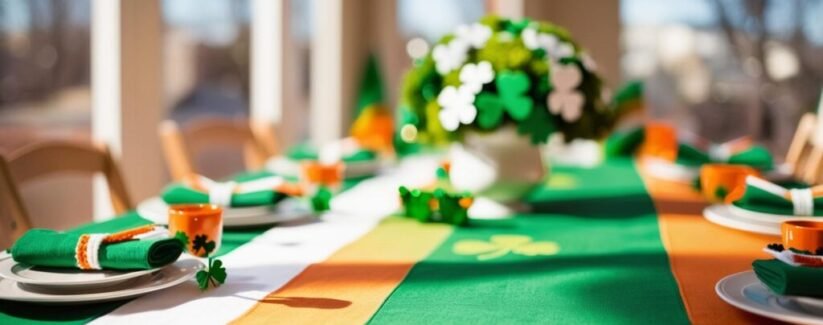 Irish flag inspired table Irish flag inspired table