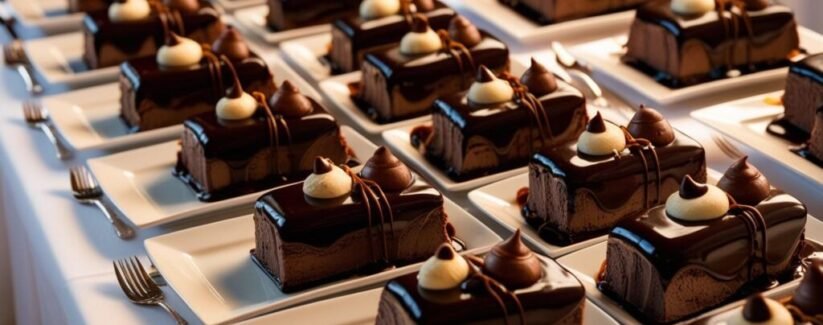 Rich Guinness Chocolate desserts luxurious table Rich Guinness Chocolate desserts luxurious table