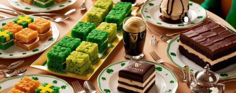 Saint Patricks Day afternoo tea table Saint Patricks Day afternoo tea table