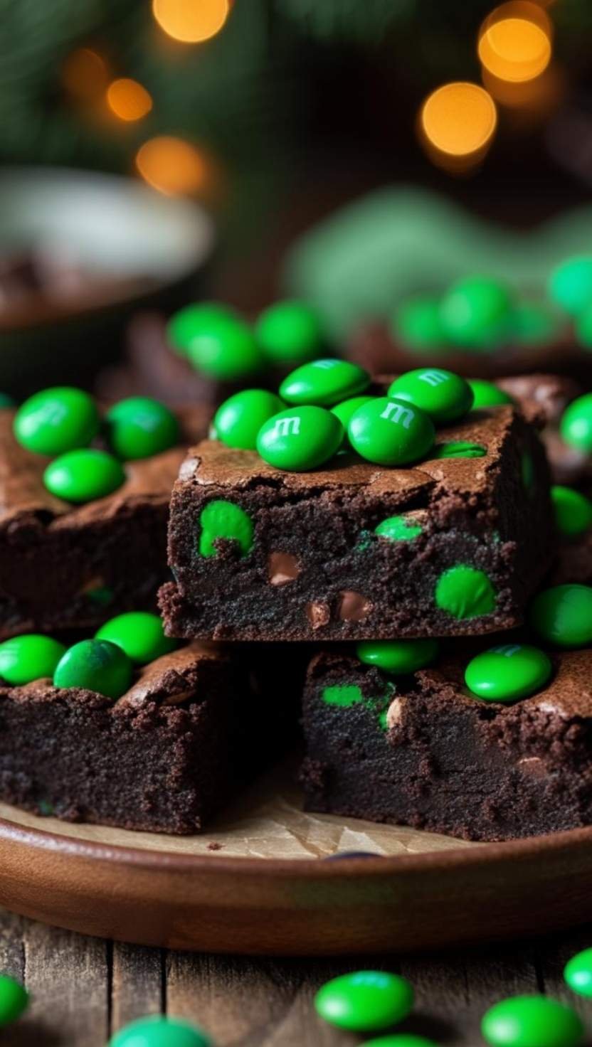 The Green M&M Brownie Bonanza The Green M&M Brownie Bonanza
